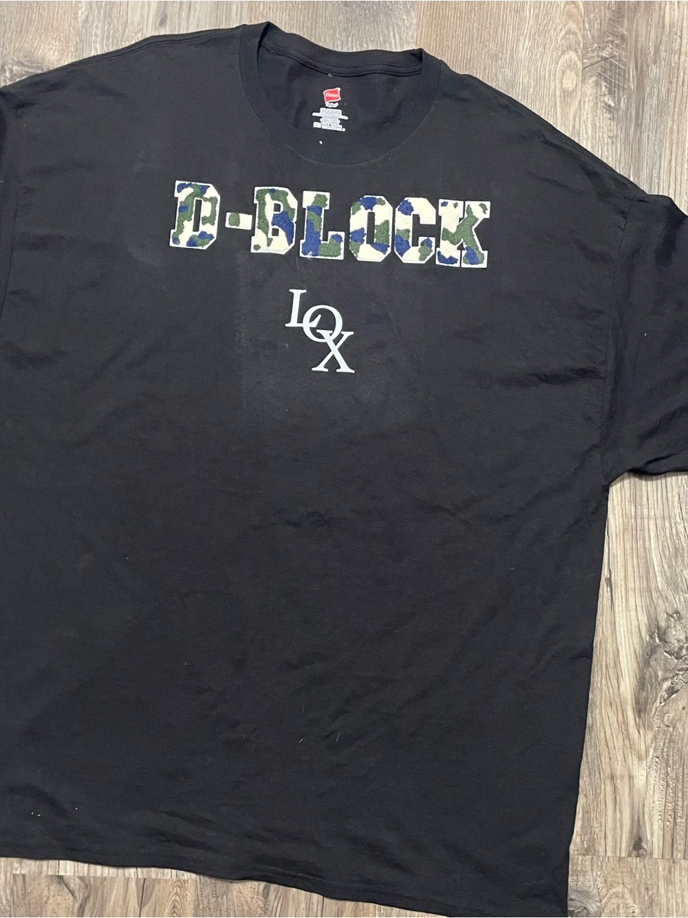 D-Block DMX Black Graphic Tee with Camo Lettering size 3XL 100% cotton used